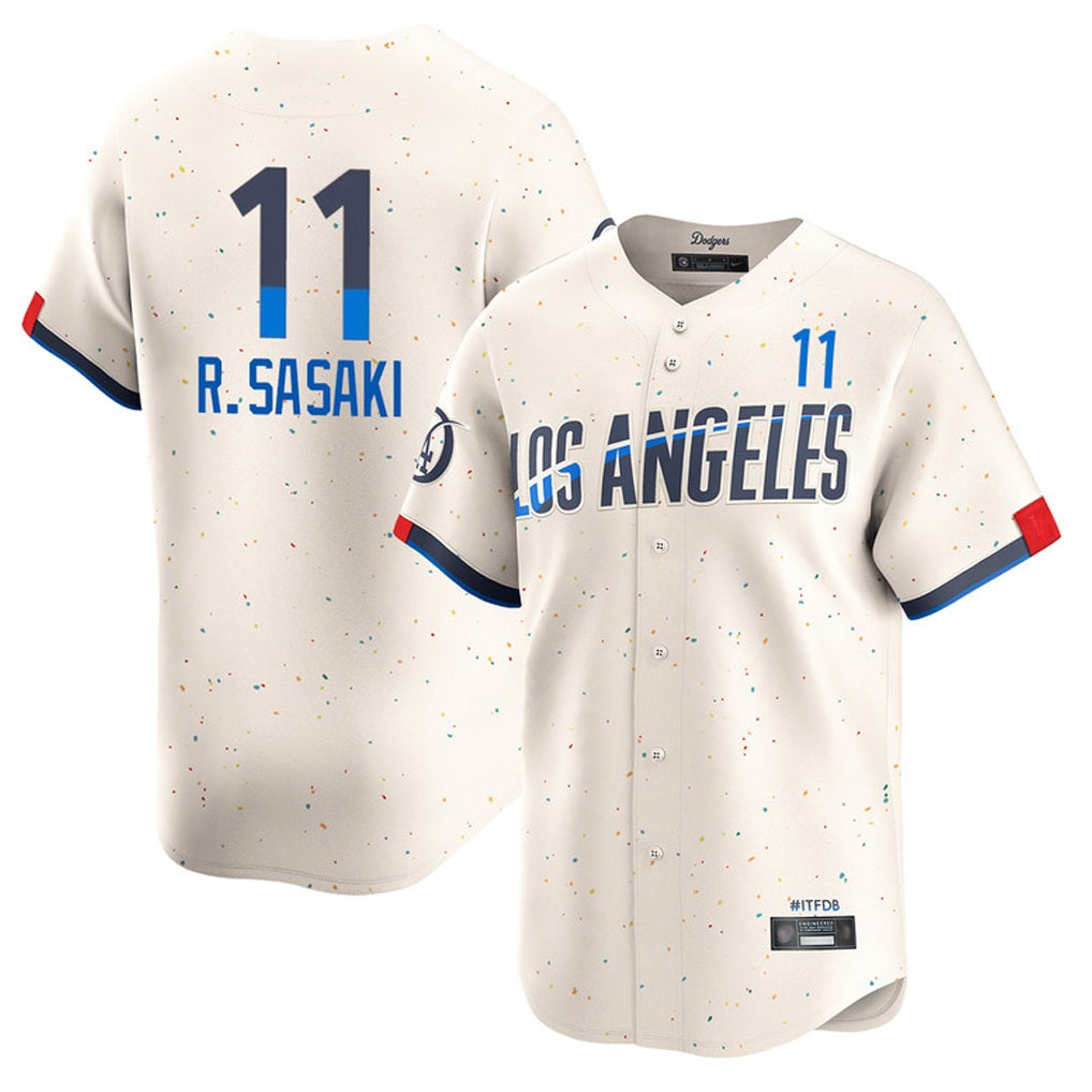 Los Angeles Dodgers #11 Roki Sasaki Player Cream Fotopoulosg City Connect Limited Home Stitched Jerseys