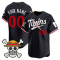 Custom Minnesota Twins x One Piece Navy Fotopoulosg Vapor Premier Limited Jersey - Stitched