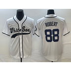 Chicago White Sox #88 Luis Robert White Fotopoulosg Cool Base Stitched Jersey 2
