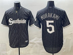 Chicago White Sox #5 Munetaka Murakami Black Fotopoulosg 2021 City Connect Cool Base Stitched Jersey