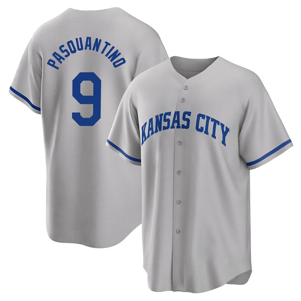 Kansas City Royals #9 Vinnie Pasquantino Player Gray Fotopoulosg Game Home Stitched Jerseys