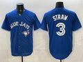 Toronto Blue Jays #3 Myles Straw Royal Fotopoulosg Stitched Jersey