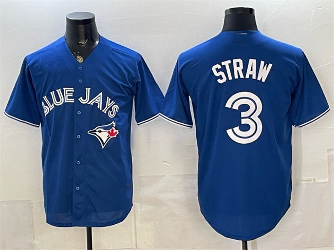 Toronto Blue Jays #3 Myles Straw Royal Fotopoulosg Stitched Jersey