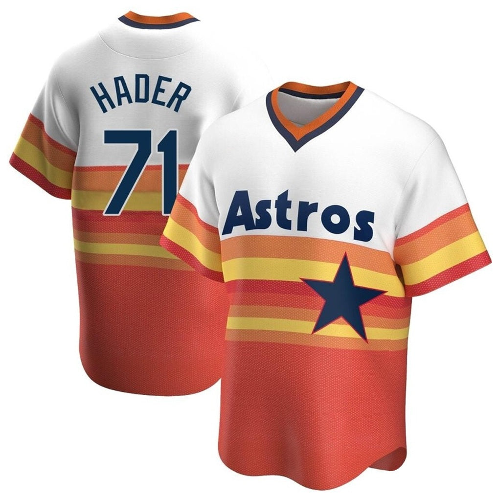 Houston Astros #71 Josh Hader Player Rainbow Cooperstown Collection Fotopoulosg T-shirt Stitched Jerseys