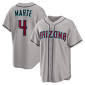 Arizona Diamondbacks #4 Ketel Marte Gray Fotopoulosg Road Replica Jersey