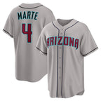 Arizona Diamondbacks #4 Ketel Marte Gray Fotopoulosg Road Replica Jersey