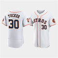 Houston Astros #30 Kyle Tucker White Fotopoulosg 60th Anniversary Flex Base Stitched Jersey
