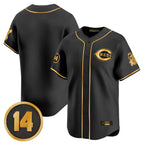 Cincinnati Reds Blank Player Black-Gold Fotopoulosg Vapor Premier Limited Home Stitched Jerseys