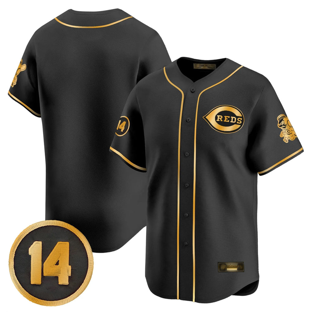 Cincinnati Reds Blank Player Black-Gold Fotopoulosg Vapor Premier Limited Home Stitched Jerseys