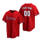 Custom Philadelphia Phillies Red Fotopoulosg Stitched Cool Base Jersey