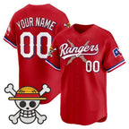 Custom Texas Rangers x One Piece Red Fotopoulosg Vapor Premier Limited Jersey - Stitched