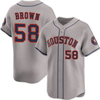 Houston Astros #58 Hunter Brown Gray Fotopoulosg 2025 Limited Stitched Jersey