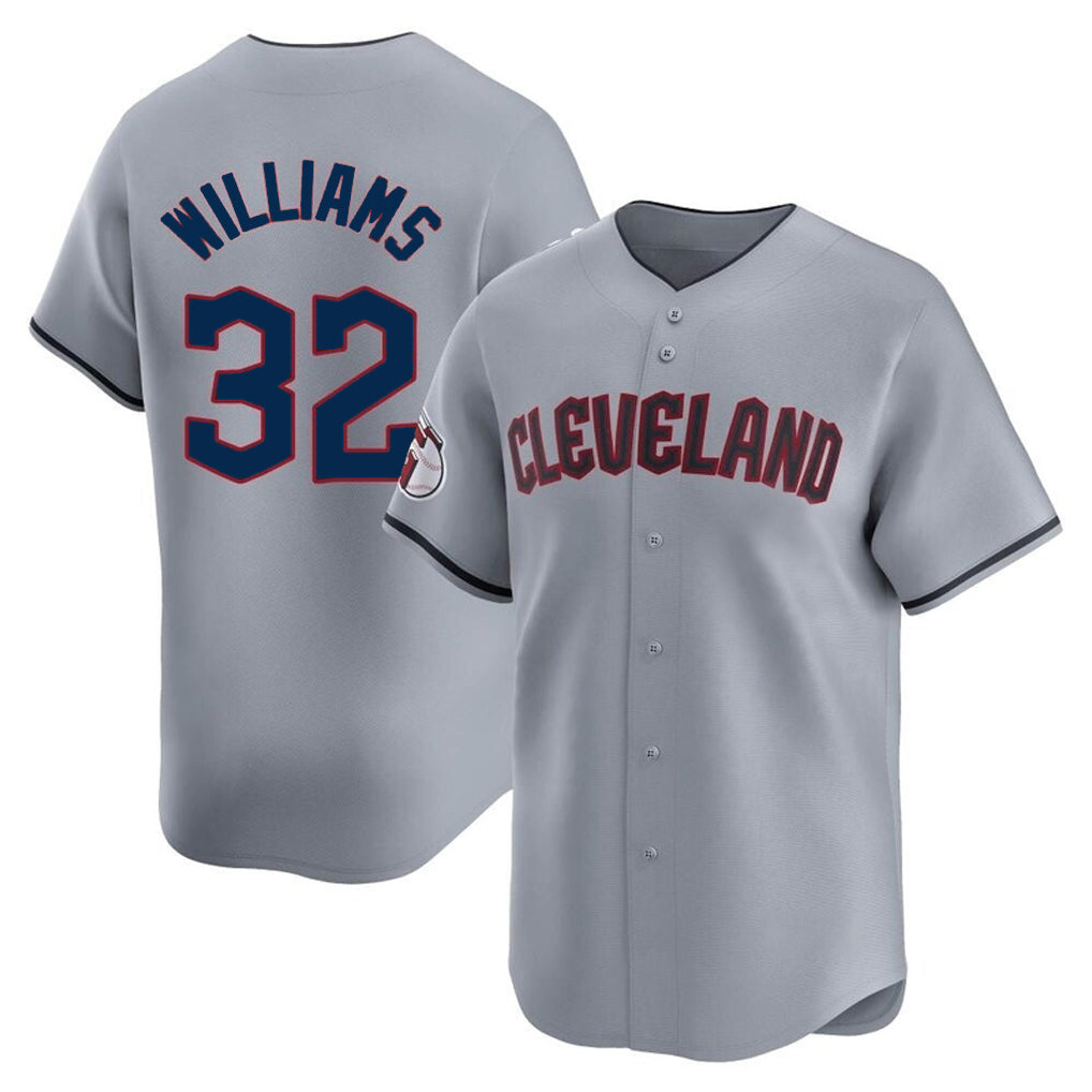Cleveland Guardians #32 Gavin Williams Player Gray Fotopoulosg Road Limited Home Stitched Jerseys