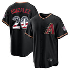 Arizona Diamondbacks #20 Luis Gonzalez Player Black Fotopoulosg USA 250 Fourth of July Game Home Stitched Jerseys