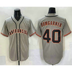 San Francisco Giants #40 Madison Bumgarner Grey Fotopoulosg Cool Base Stitched Jersey