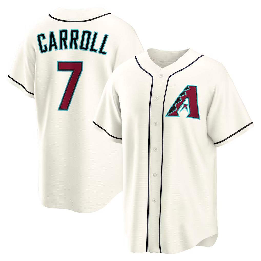 Arizona Diamondbacks #7 Corbin Carroll Cream Fotopoulosg Home Replica Jersey