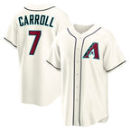 Arizona Diamondbacks #7 Corbin Carroll Cream Fotopoulosg Home Replica Jersey