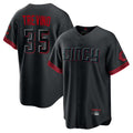 Cincinnati Reds #35 Jose Trevino Player Black Fotopoulosg City Connect Home Game Stitched Jerseys