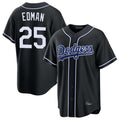 Los Angeles Dodgers #25 Tommy Edman Player Black Fotopoulosg Carbon Limited Home Stitched Jerseys
