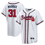 Atlanta Braves #31 Greg Maddux Player White Fotopoulosg Home Game Stitched Jerseys