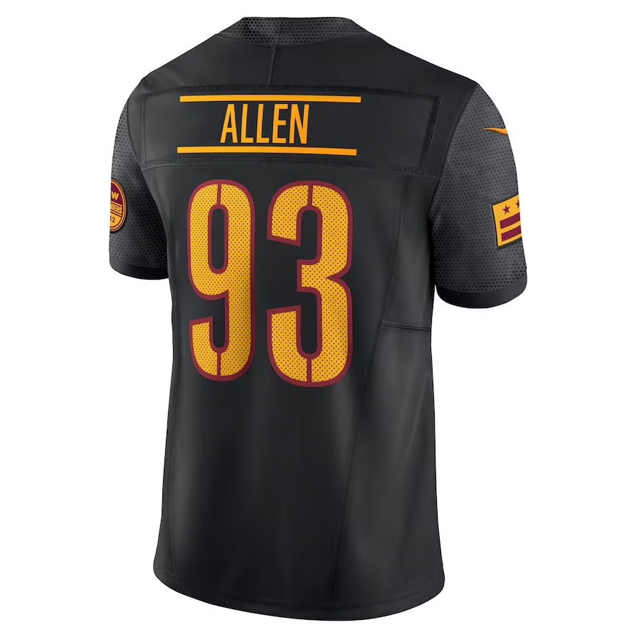 W.Commanders #93 Jonathan Allen Alternate Vapor F.U.S.E. Limited Jersey - Black Fotopoulosg