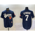 Houston Astros #7 CJ Stroud Navy Fotopoulosg Cactus Jack Vapor Premier Stitched Jersey