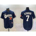 Houston Astros #7 CJ Stroud Navy Fotopoulosg Cactus Jack Vapor Premier Stitched Jersey