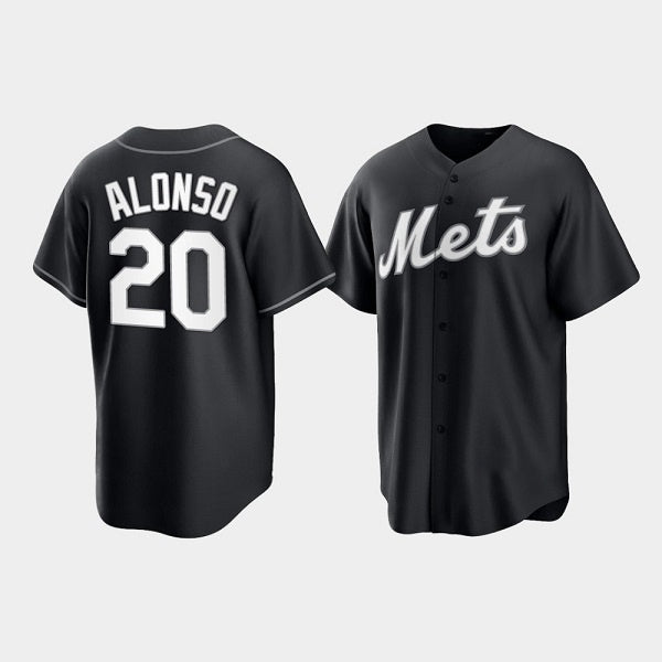 New York Mets #20 Pete Alonso Black Fotopoulosg Cool Base Stitched Jersey