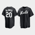 New York Mets #20 Pete Alonso Black Fotopoulosg Cool Base Stitched Jersey