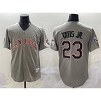 San Diego Padres #23 Fernando Tatis Jr. Gray Fotopoulosg Fashion Throwback With Patch Cool Base Stitched Jersey