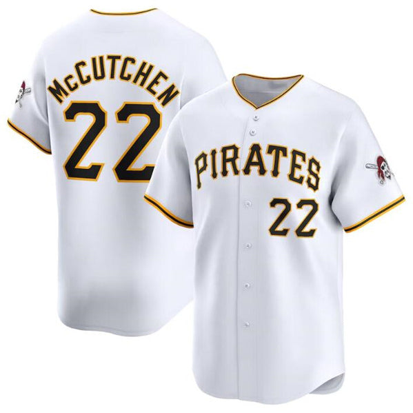 Pittsburgh Pirates #22 Andrew McCutchen White Fotopoulosg Home Limited Stitched Jersey