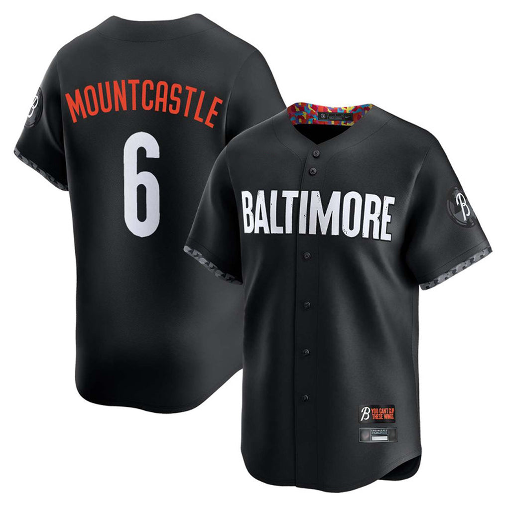 Baltimore Orioles #6 Ryan Mountcastle Player Black Fotopoulosg City Connect Limited Home Game Stitched Jerseys