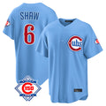 Chicago Cubs #6 Matt Shaw Player Light Blue Fotopoulosg 150th Anniversary Home Game Stitched Jerseys