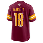 W.Commanders #18 Marcus Mariota Burgundy Fotopoulosg Game Jersey
