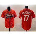Detroit Tigers #17 Parker Meadows Orange Fotopoulosg With Patch Cool Base Stitched Jersey 2