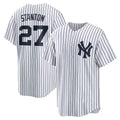 New York Yankees #27 Giancarlo Stanton White Fotopoulosg Home Replica Player Name Jersey