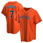Houston Astros #7 Craig Biggio Player Orange Fotopoulosg Home Game Stitched Jerseys