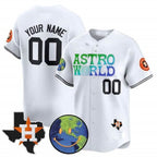 Custom Houston Astros Cactus Jack Astro World Vapor Premier Limited Jersey ¨C White Fotopoulosg