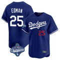 Los Angeles Dodgers #25 Tommy Edman Player Royal Fotopoulosg World Series Meet Limited Home Stitched Jerseys