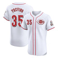 Cincinnati Reds #35 Jose Trevino Player White Fotopoulosg Limited Elite Home Stitched Jerseys