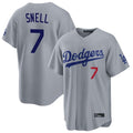 Los Angeles Dodgers #7 Blake Snell Player Gray Fotopoulosg Game Home Stitched Jerseys