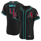 Arizona Diamondbacks #4 Ketel Marte Player Black Fotopoulosg Limited Elite Home Game Stitched Jerseys