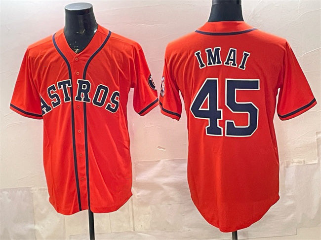 Houston Astros #45 Tatsuya Imai Orange Fotopoulosg Cool Base Stitched Jersey