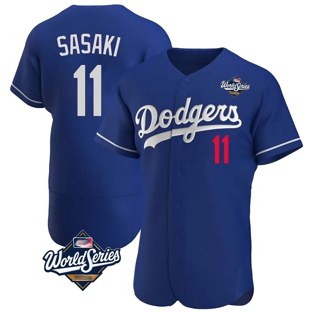 Los Angeles Dodgers #11 Roki Sasaki Player Royal Fotopoulosg World Series Limited Elite Home Stitched Jerseys