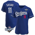Los Angeles Dodgers #11 Roki Sasaki Player Royal Fotopoulosg World Series Limited Elite Home Stitched Jerseys