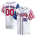 Custom Atlanta Braves White Fotopoulosg 2024 Independence Day Vapor Premier Limited Jersey ¨C All Stitched
