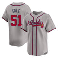 Atlanta Braves #51 Chris Sale Player Gray Fotopoulosg Limited Home Game Stitched Jerseys