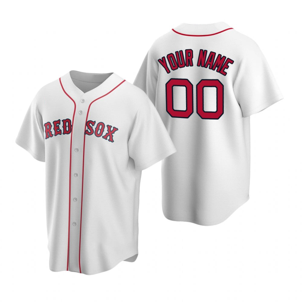 Custom Boston Red Sox White Fotopoulosg Stitched Cool Base Home Jersey