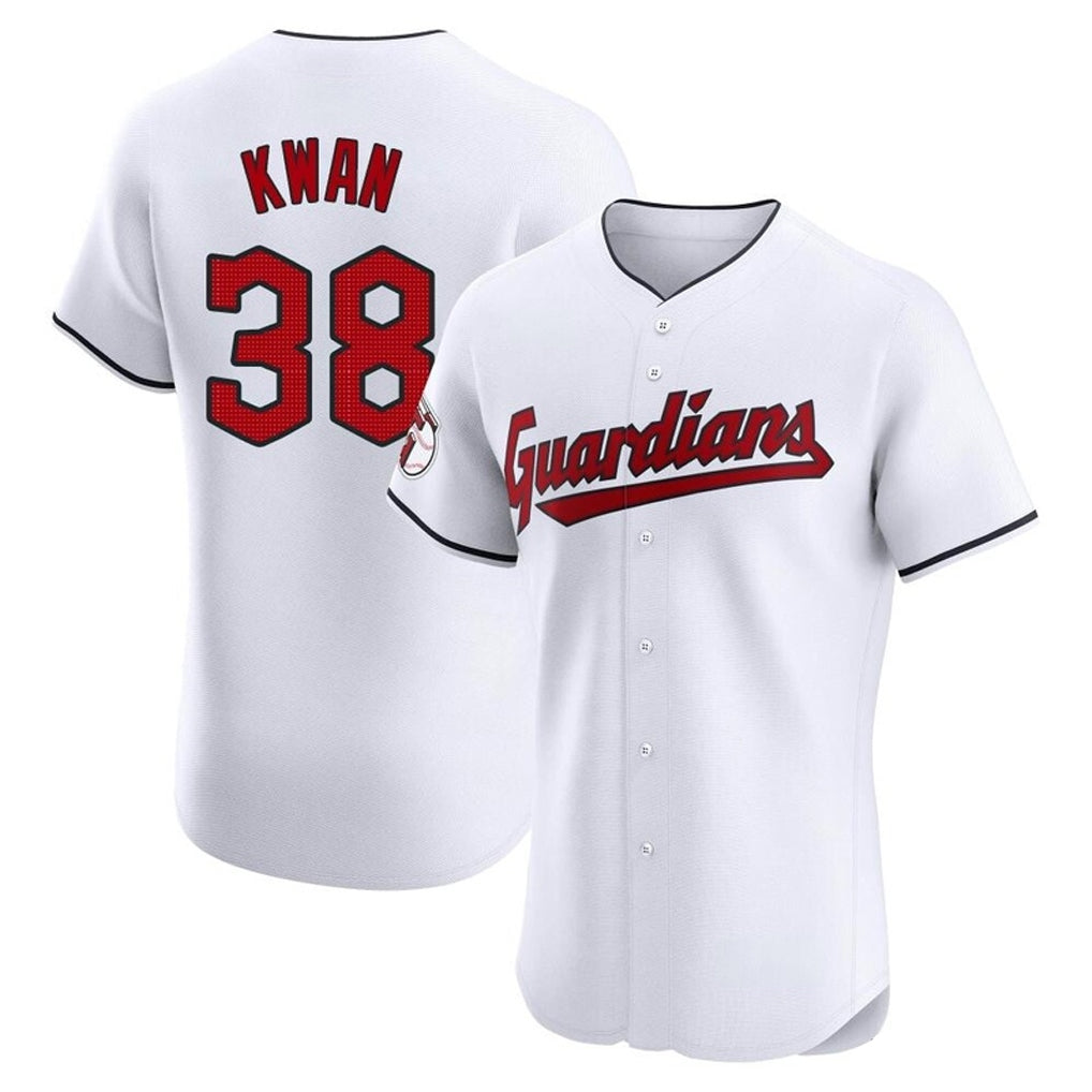 Cleveland Guardians #38 Steven Kwan Player White Fotopoulosg Limited Elite Home Stitched Jerseys