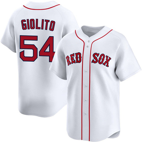 Boston Red Sox #54 Lucas Giolito White Fotopoulosg 2024 Home Limited Stitched Jersey